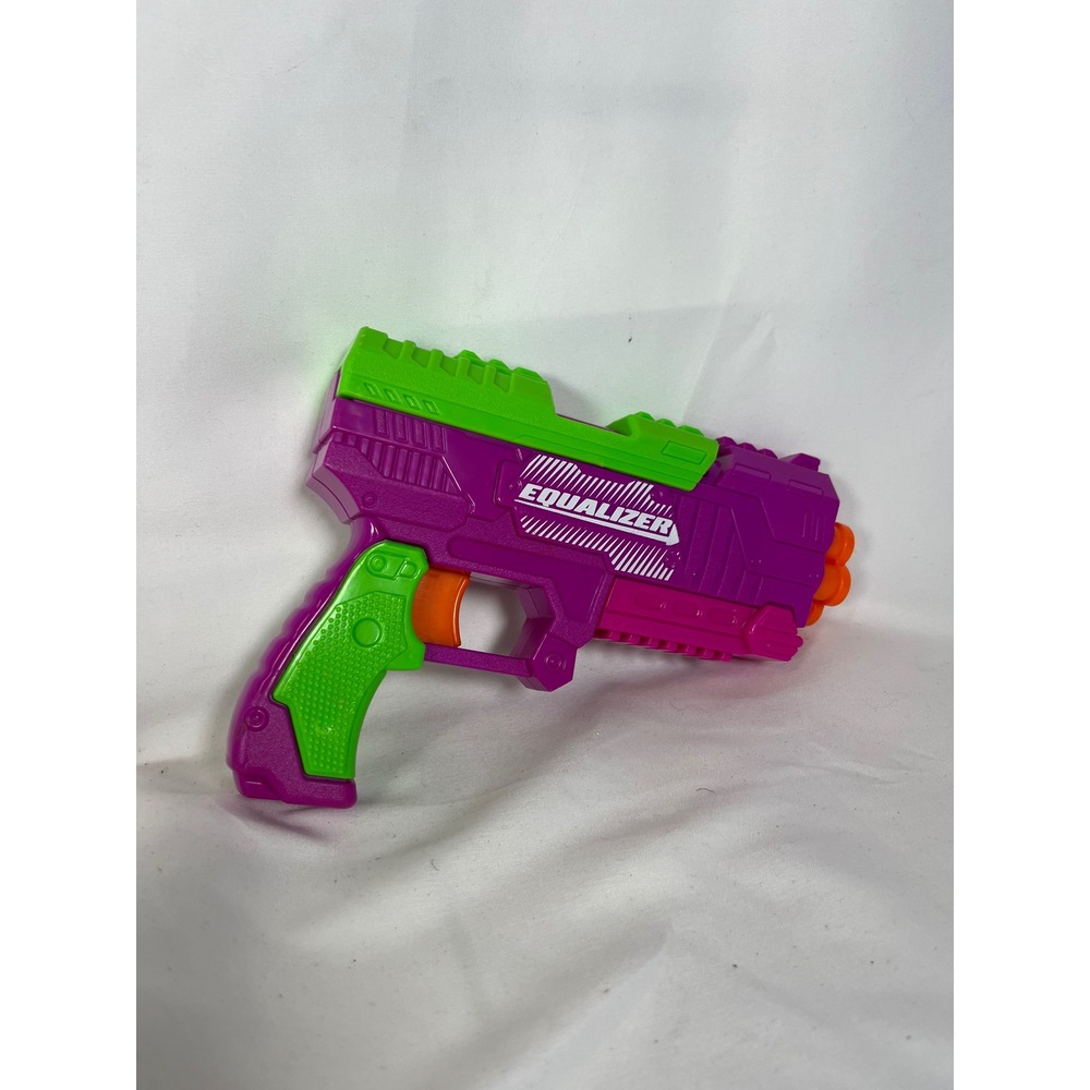 Adventure Force‎ Equalizer Dart Blaster Toy Gun Purple Green Orange 4-Barrel